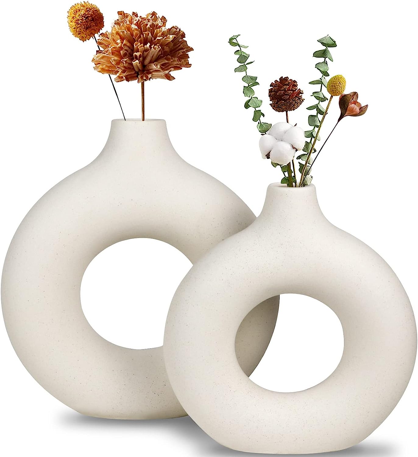 Nordic Ceramic Vase – Minimalist Flower Vase for Modern Home Decor