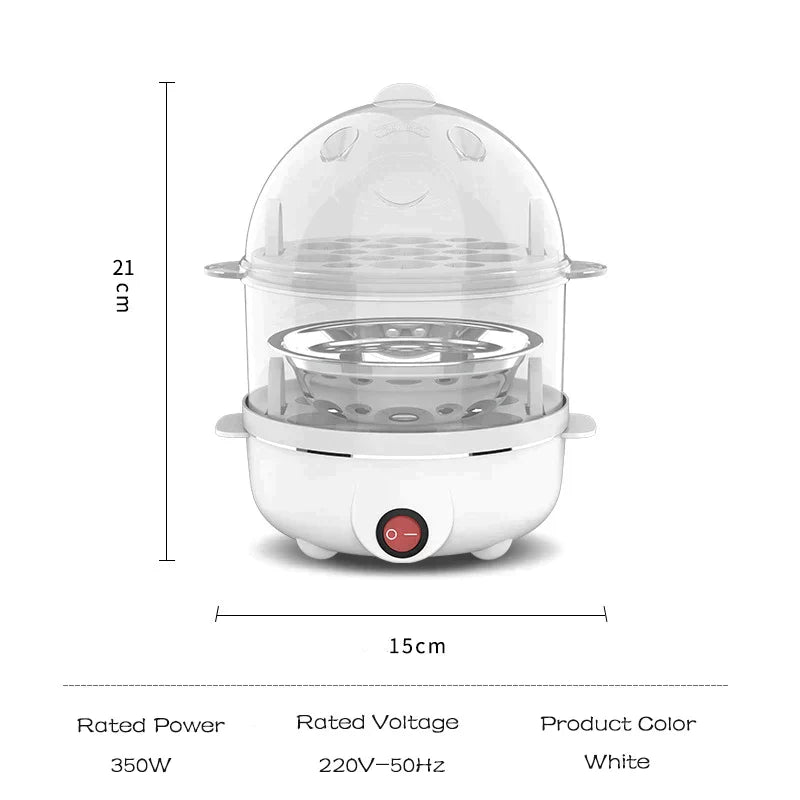 Multifunction Double Layer Egg Boiler – Automatic Steamer for Perfect Eggs