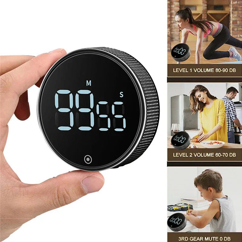 Magnetic Digital Smart Timer – LED Display Kitchen & Workout Countdown Clock