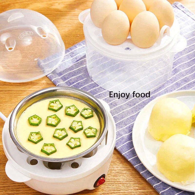 Multifunction Double Layer Egg Boiler – Automatic Steamer for Perfect Eggs