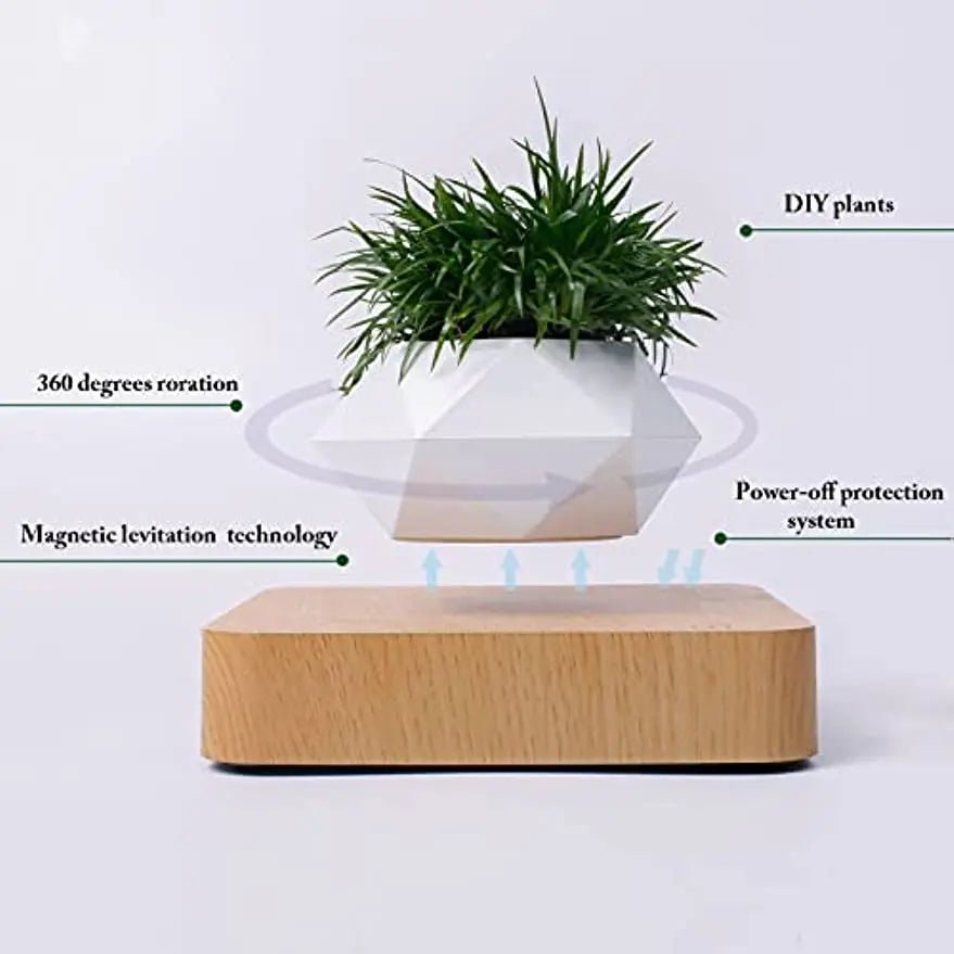 Floating Levitating Magnetic Plant Pot – Modern Air Bonsai Home Decor